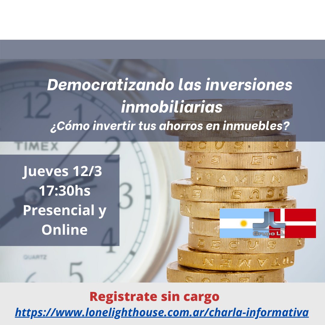 MinversionComAr's tweet photo. Democratizando las inversiones inmobiliarias
¿Cómo invertir tus ahorros en inmuebles?
​
Maratón de Proyectos - La Comunidad de Negocios Inmobiliarios
*Requiere inscripción
​
Jueves 12/3 a las 17:30hs
Presencial y Online
​ 
REGISTRATE SIN CARGO
https://t.co/CA4FJVuGKn https://t.co/PdRtp14PnJ