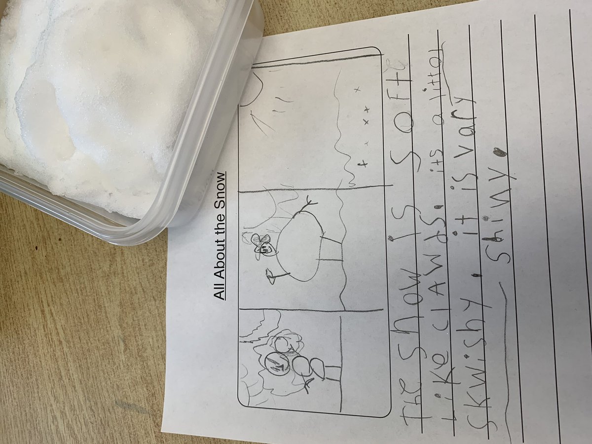 mme_ringwood's tweet photo. So much fun @sudwrdsb this morning inspiring creative writing in primary! We touched, played with and brainstormed all we know about the fresh snow that had fallen. Then we brought some in to jog our sensory memory. #wrdsb #doingislearning https://t.co/aDhKGQtWja