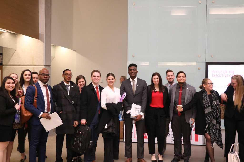 OsgoodeCup's tweet photo. We are looking forward to the #OzCup2020 tournament tomorrow!! Our 16th annual event! Are you ready to present before the judges like these undergraduate students were last year!? ๐ฅ #mootingcompetition @MonkhouseLaw https://t.co/yHwRL9LMqf