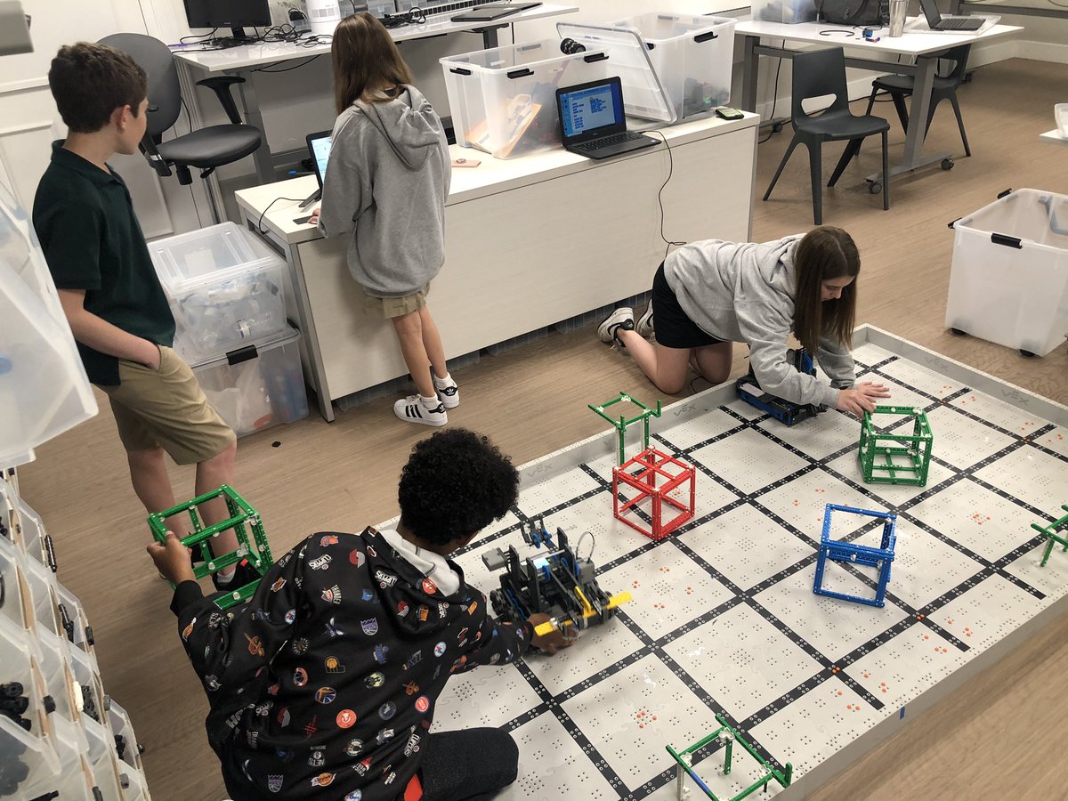 PineCrestSTEM's tweet photo. Our half day means extra coding and practice time for the four #VEXIQ teams competing in the South Florida Regional Championships this Sunday! #PCRobotics #PCEngineering https://t.co/f0Vh89vAf4