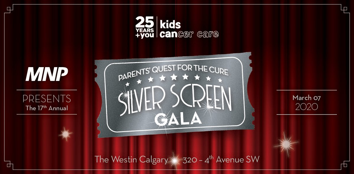 Our 17th Annual Parents' Quest for the Cure gala presented by <a href="/MNP_LLP/">MNP</a> is tomorrow night! We're so excited to see our MC @ShamusNeeson make his inaugural debut as we raise much-need funds for #ChildhoodCancerResearch! See you tomorrow at the <a href="/WestinCalgary/">The Westin Calgary</a>. 🎉