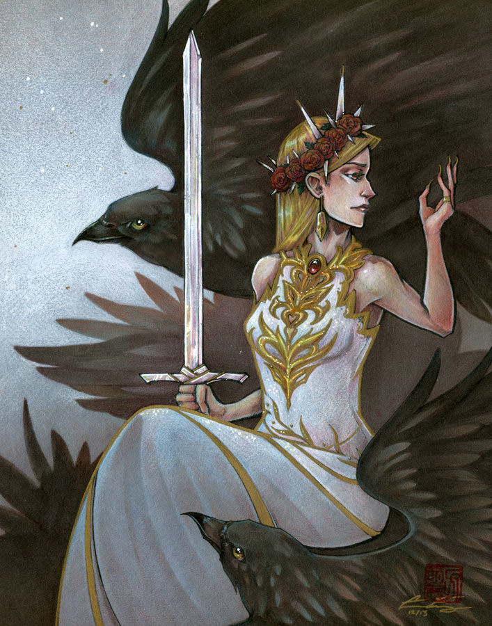KingCalahan's tweet photo. Queen of Swords. Tarot. https://t.co/UHR04Ceo2O