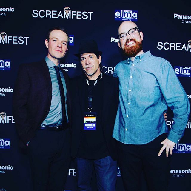 WRETCHEDmovie's tweet photo. The Dapper Gaffer, Ted Maroni (R), The Proud Producer, Ed Polgardy (M), and the MVP DP, Conor Murphy (L) at the LA premiere of The Wretched at @screamfestla! https://t.co/31rzQCD80F https://t.co/uOHWeX7YbY