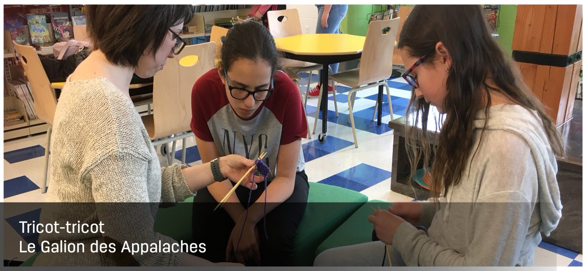 CreonsLaSuite's tweet photo. [PROJET ÉCOLE] 🎨
Dans l'école Le Galion des Appalaches, on tricote sur l'heure du midi ! https://t.co/omOaLSrh2a
#créonslasuite #francophonie #projetartistique #mieuxetre https://t.co/UV2DvRK2WU