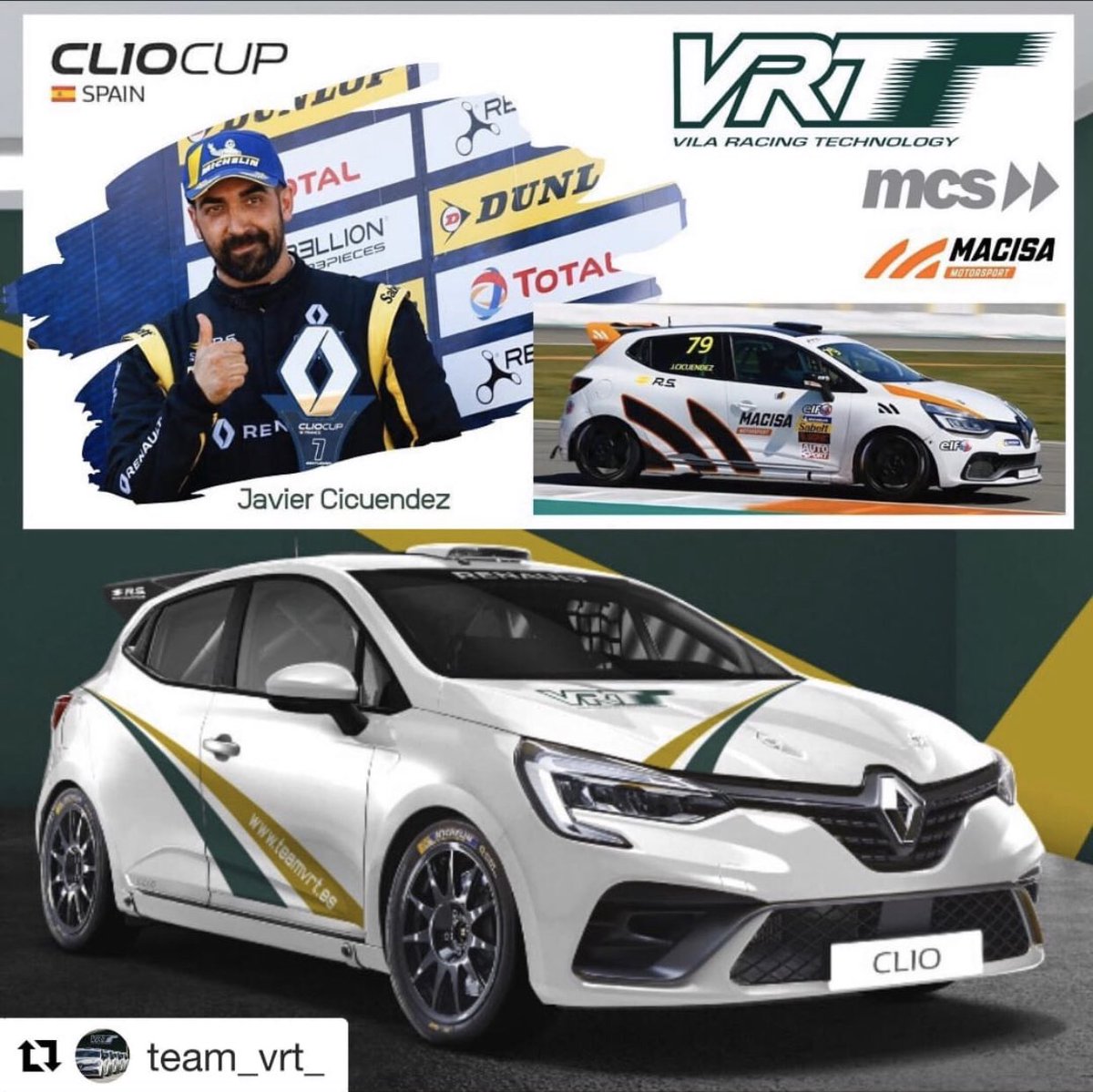 PRoneMotorsport's tweet photo. Estrechamos las manos con Macisa Motorsport @MacisaMotorspo1 como colaboración y patrocinio para este 2020, quien dara imagen de nuestra escudería en la Clio Cup España, ademas de grandes aportes. Todo esto, junto a la renovación con @tyrelastic 

https://t.co/aEErmBTyuK https://t.co/VZLeVficvT