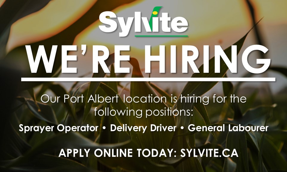 Happy #WorkWithSylvite Wednesday! Our Port Albert branch is searching for Sprayer Operators, Delivery Drivers and General Labourers! Contact us to #Apply TODAY: sylvite.ca #OntAg #EastCanAg #Agriculture #GrowingWithSylvite #AdminJobs #PortAlbert