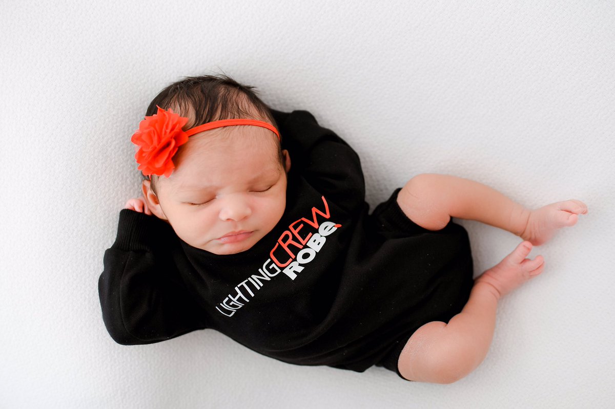 TheRobeWay's tweet photo. We dare you not to love this! Please join us in welcoming our newest member to the #RobeFamily as our own @dgonzld &amp; wife Jessenia introduce the next generation of lighting design with their very own princess Aleah.

#therobeway #feelgoodfriday #robecrew #robeswag #lightingcrew https://t.co/BHWI0xs9FG