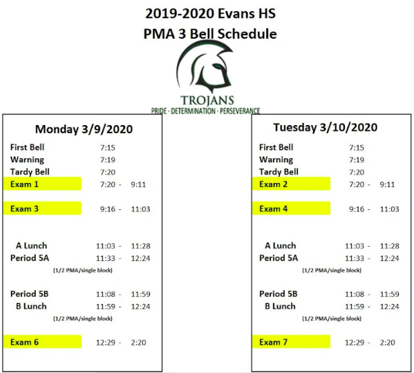 evans high school bell schedule