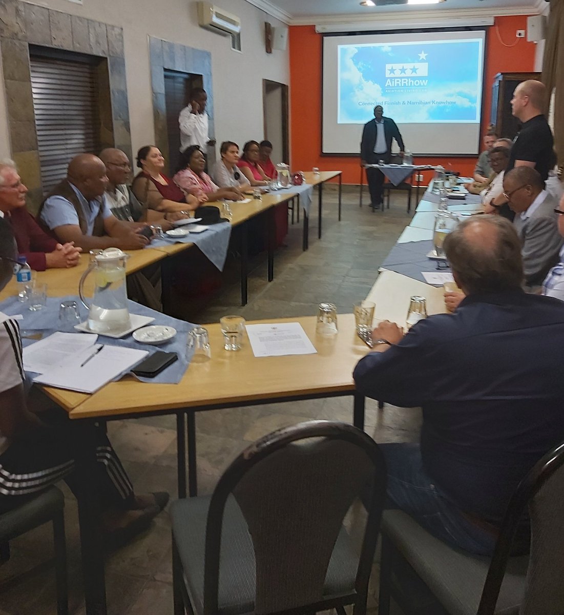 LauraRiihentupa's tweet photo. Namibiassa hommat jatkuu, saavuimme 5h ajomatkan jälkeen Keetmanshoopiin,jossa alkoikin iltatilaisuus välittömästi #sitowise #airrhow https://t.co/jsodGKVCUx