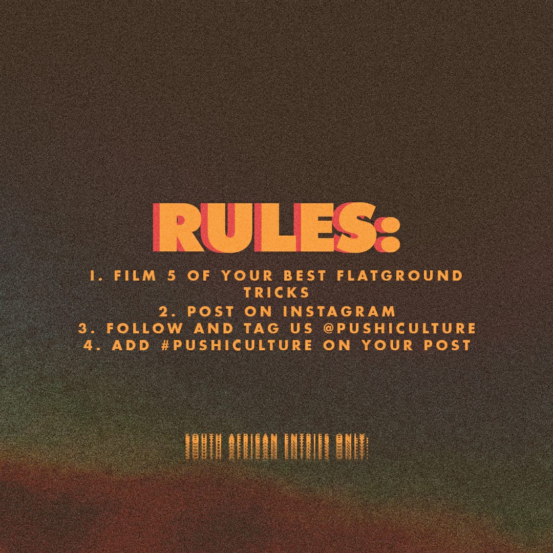 pushiculture_'s tweet photo. Good news!
Dope prizes up for grabs!!
Don't forget to #pushiculture
Goodluck!!
Competition sponsored by Stayinmotionsk8 https://t.co/syfw7lqrKN