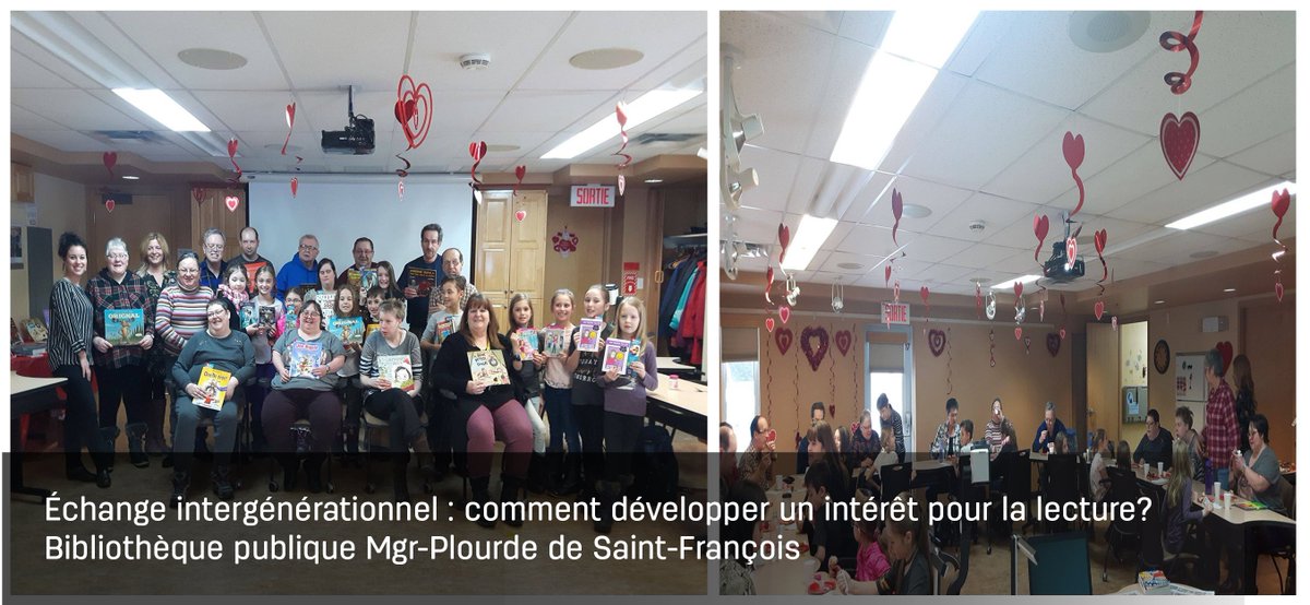 CreonsLaSuite's tweet photo. 🤝 🎊 Des échanges intergénérationnels pour donner le goût à la lecture ! Cela s'est passé pendant la Saint-valentin à la Bibliothèque Publique Mgr Plourde de Saint-François : https://t.co/0GPRMogYD4
#créonslasuite #francophonie #communauté ##echangeintergenerationnel https://t.co/4gJj3MAlDI