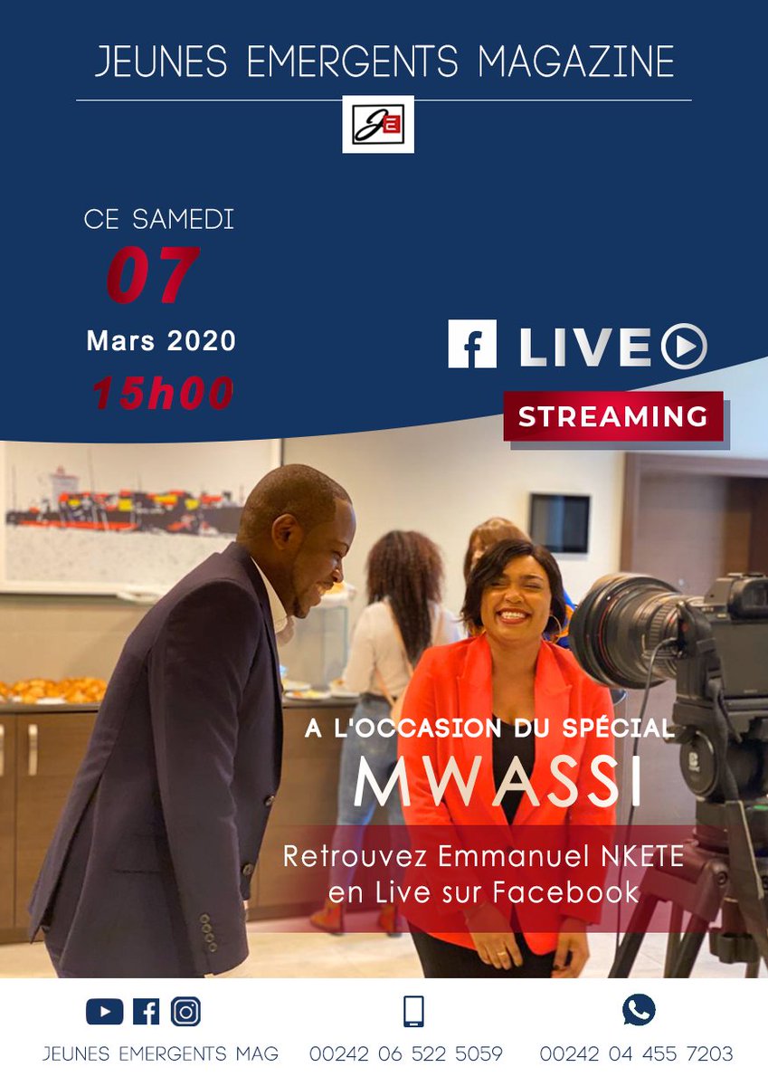 Emmanue11110071's tweet photo. Hello les Amis‼‼
Retrouvez moi en Live sur Facebook ce Samedi 7 Mars 2020 à 15h T.U à l'occasion du spécial #MWASSI, Connect toi vite sur 🏃🏻 @JeunesEmergentsMag pour ne rien manquer ✅
#JE
#20/20
Aidez-nous à partager svp🤜🏻🤛🏻🔥🔥✅🌎 https://t.co/sDlEWNAVyW