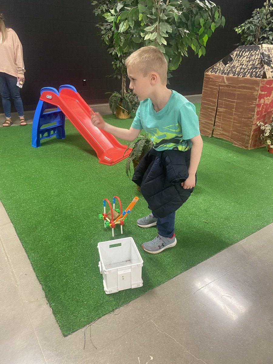 SeqElem's tweet photo. Mrs Henderson’s K students testing their push/pull devices to deliver a rock as part of their PLTW module. https://t.co/0s7Y769SZy