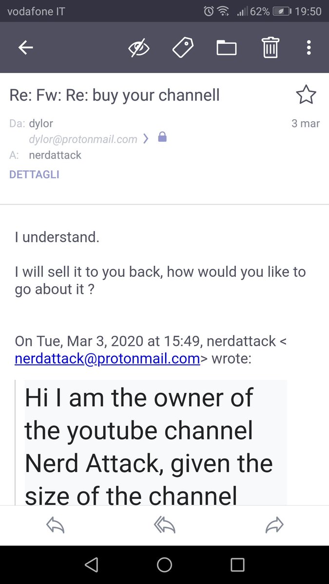 TheNerdAttackTV's tweet photo. @TeamYouTube I contacted them and this is their answer. https://t.co/wdbtazZqdD
