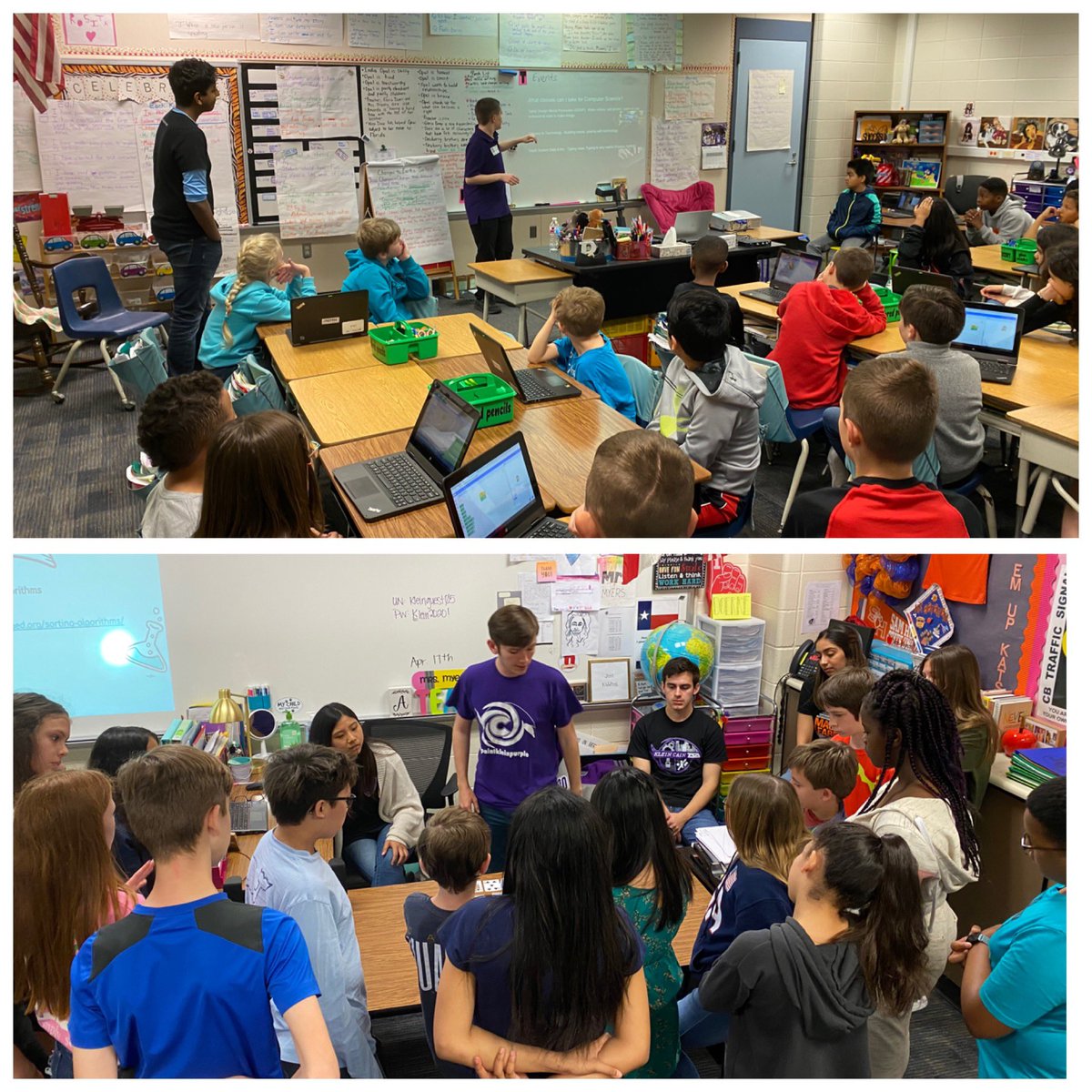 Coach_TVo's tweet photo. Computer Science/Cyber Security CTE career day @HasslerKISD and @DoerreKISD #KleinCTE @KleinCain https://t.co/NZ269dWZ09