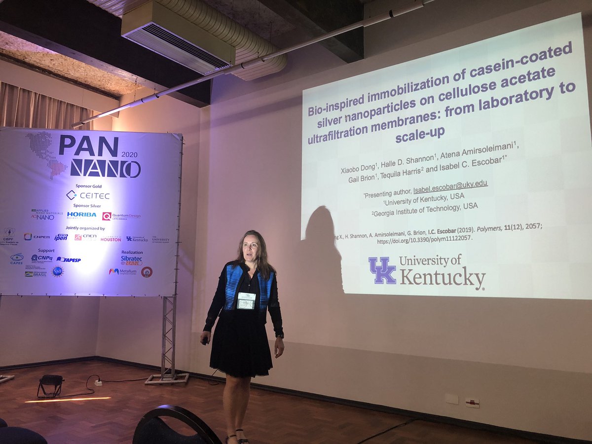 NirupamAich's tweet photo. Prof. Isabel Escobar @IC_Escobar is talking about nano-enabled technologies for preventing membrane biofouling. #PANNANO https://t.co/GKxkrHfLse