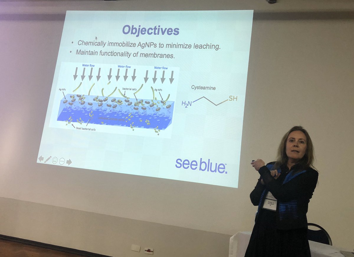 NirupamAich's tweet photo. Prof. Isabel Escobar @IC_Escobar is talking about nano-enabled technologies for preventing membrane biofouling. #PANNANO https://t.co/GKxkrHfLse
