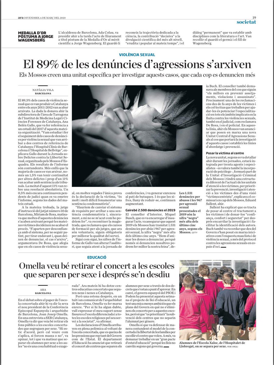 alba_alfageme_'s tweet photo. Això és terrible! Demanem a les dones q denunciïn i quasi el 90% de denúncies s arxiven? Això és demolidor! Diumenge sortim totes al carrer pq això acabi!!! ✊💜 #justiciapatriarcal #8M https://t.co/S6dfYb1TzA