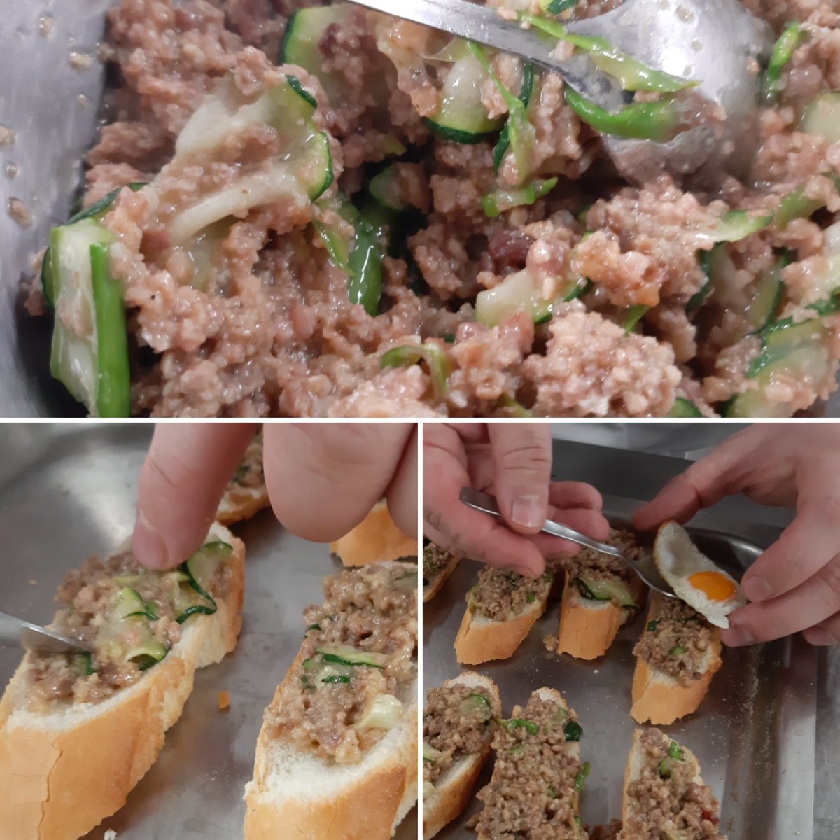 profesorFP's tweet photo. Experimentando cunhas #rillettes de #parrulo de @anadesgalicia 👉 o mellor resumo que podemos facer é o comentario do alumno que as executou culinariamente "Profe!!! Isto cheira moi ben!!"
Pan tostado, rillettes de parrulo salteadas con cabaciño e espárragos, ovo de paspallás https://t.co/h73B4o78af