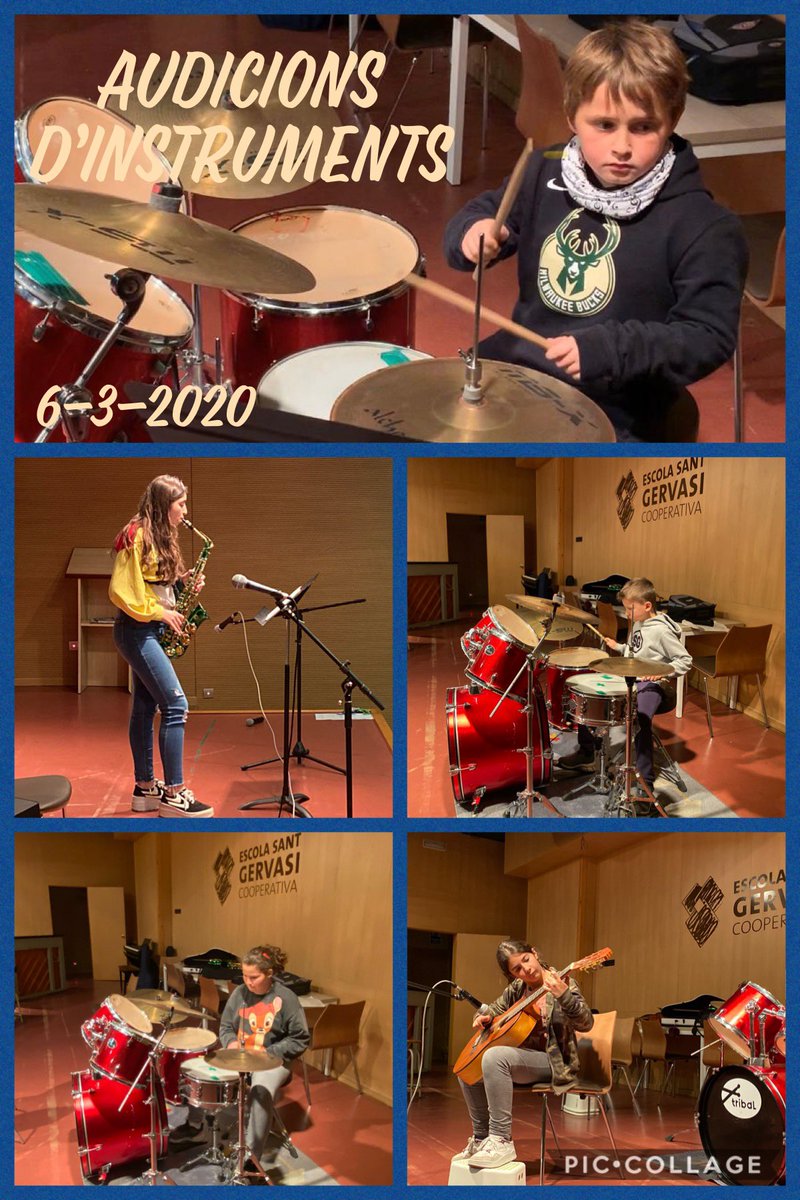 MusicaESG's tweet photo. Divendres d’Audicions a @santgervasicoop 
Després de tanta música i de tant ritme... només ens queda felicitar-vos molt i desitjar-vos un bon cap de setmana!! 👏👏👏👏 https://t.co/q1bsR7zg18