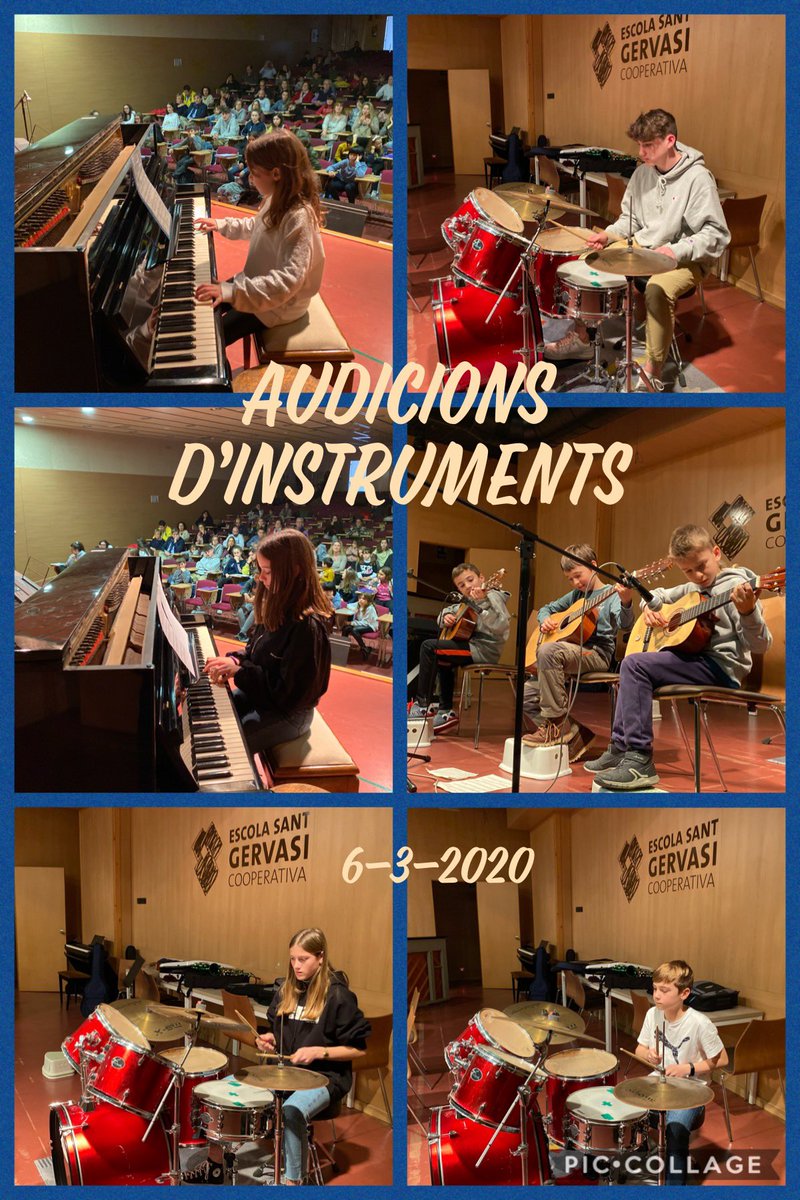 MusicaESG's tweet photo. Divendres d’Audicions a @santgervasicoop 
Després de tanta música i de tant ritme... només ens queda felicitar-vos molt i desitjar-vos un bon cap de setmana!! 👏👏👏👏 https://t.co/q1bsR7zg18