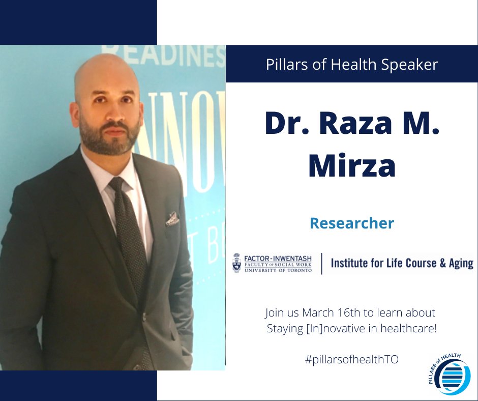 pillarsofhealth's tweet photo. @RazaMMirza is a researcher at @lifecourseUofT, Network Manager for @NICElderly (an international #knowledgetransfer network in the field of aging) &amp; community lead for @TOHomeShare (an innovative model that matches older adults with students)
For tickets: https://t.co/fYDq13qffN https://t.co/LpVbrvP8H4