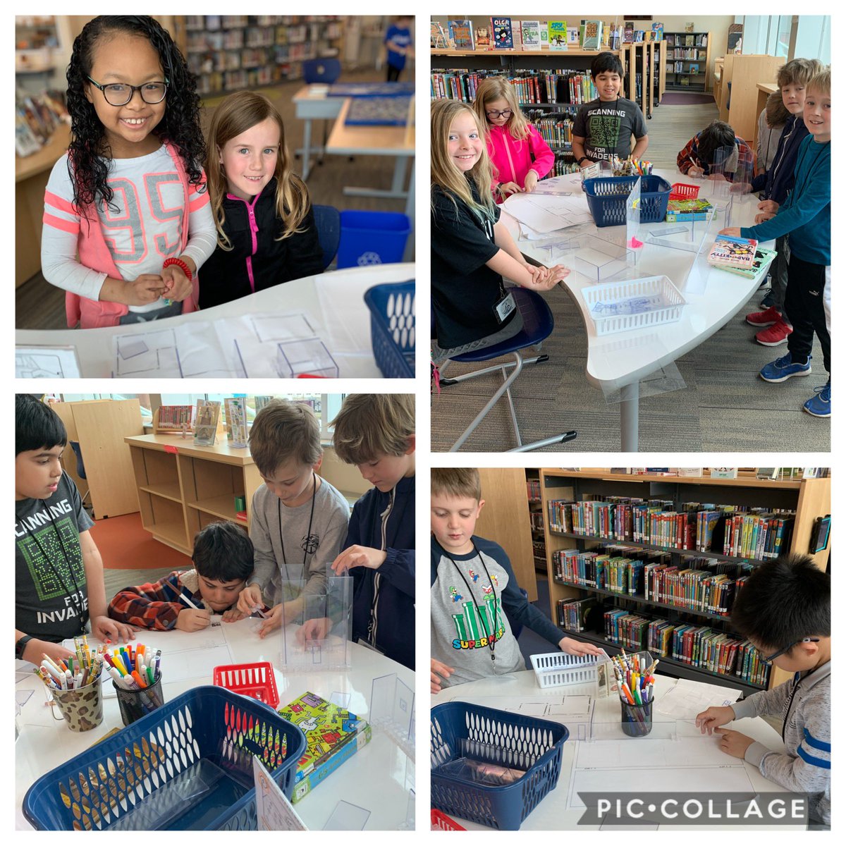 abgerman's tweet photo. Join us and build your own dream home! The makerspace has been hopping on this wet day; stay warm inside their “mansion.” #LibraryLove #MakersatWork #YoungArchitect @BrickellAcademy @Principal4GT @vblms @jemsmallwood @realmscamper @RidlonLynn @Principal4GT Thanks @sericfisher! https://t.co/1CaGT9aRkm
