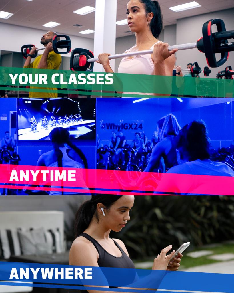 24hourfitness's tweet photo. Why wait to feel great? Enjoy the classes you love, wherever you want. Look for live and virtual studio classes in club, plus streaming classes available through the #24GO app. Try cycle, dance, yoga, combat — did we mention they’re included with your membership? https://t.co/qTwUDEjo33