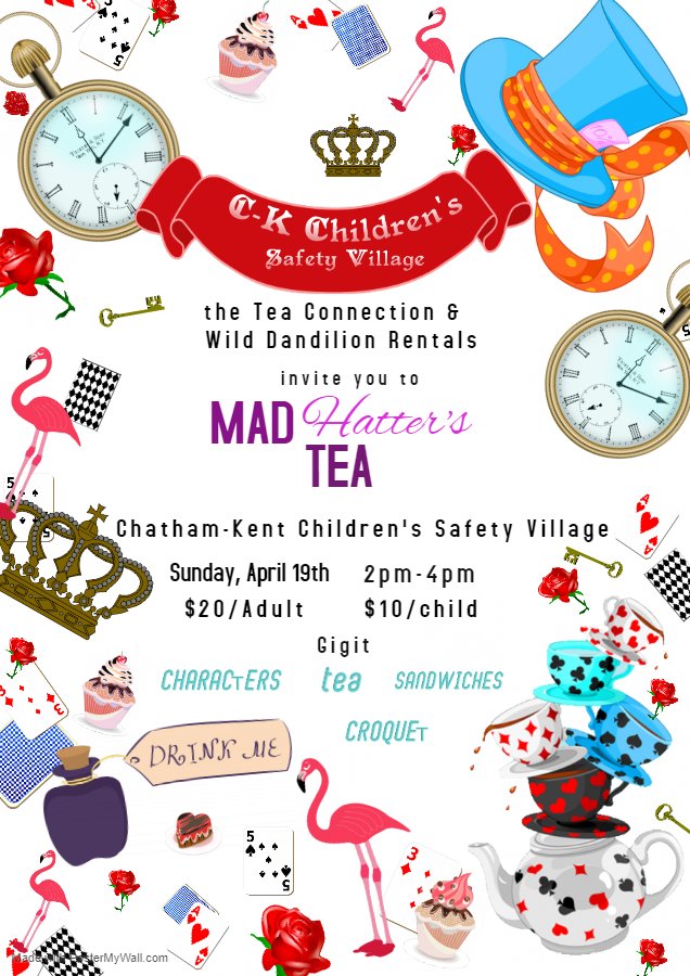 In partnership with the Tea Connection &amp; the Wild Dandelion, we are thrilled to bring you the Mad Hatter's Tea!
facebook.com/TeaConnectionC…
wilddandelionrentals.com