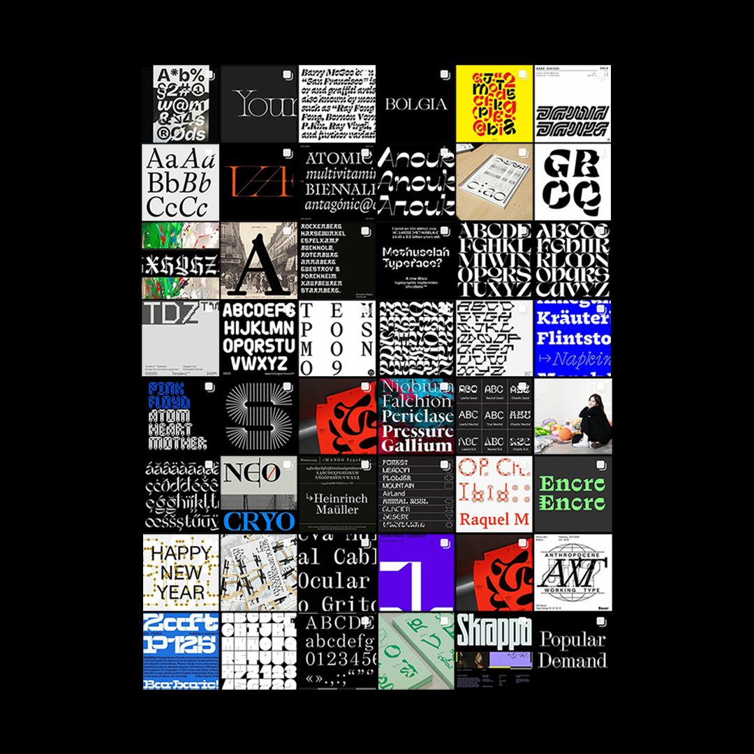 AIGAeyeondesign's tweet photo. This week, the Instagram account @365typefaces will end its year-long streak of posting a new typeface to Instagram per day for a year. Congrats on one trip around the sun! #DesignDiary > https://t.co/8PsS3noPb8 https://t.co/EUoorI1pmz