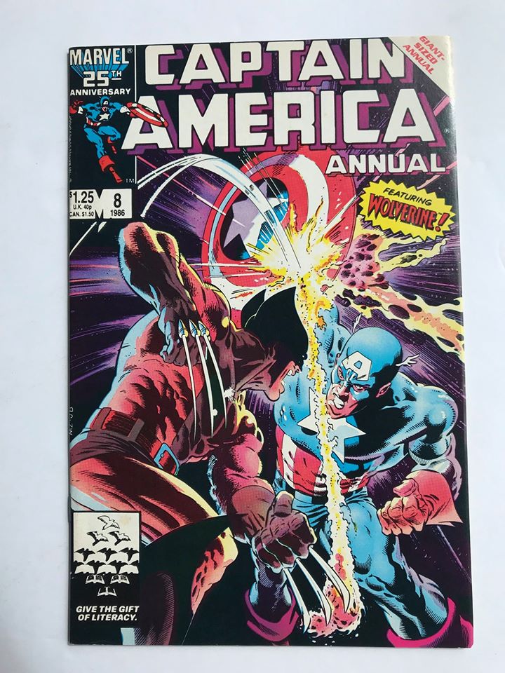 ComicsRuby's tweet image. Captain America Annual 8, Cover by Mike Zeck. Mike Zeck has probably drawn one of your favorite covers and you just never realized it. His credits include Secret Wars, Kraven's Last Hunt, Batman, GI Joe and that is just scratching the surface. #wolverine #captainamerica #comic