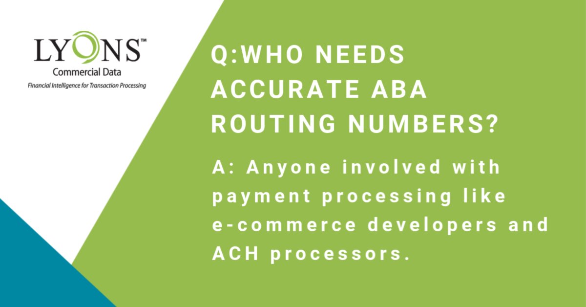 lyonsdata's tweet photo. Uncertain whether your #business needs routing number verification service? Ask Lyons Commercial Data #RoutingNumbers #BusinessGrowth https://t.co/tBm4FprB2k https://t.co/TTXVVVKv9E