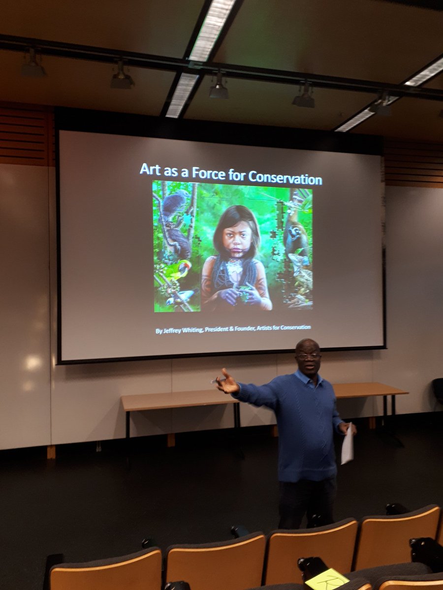 UBCoceans's tweet photo. .@DrRashidSumaila introduces Jeffrey Whiting @NatureArtists #artists #conservation #UBCOceans #iofseminar https://t.co/9zb41nrCpb