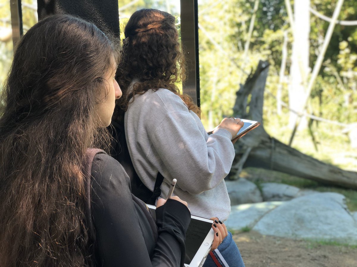 MrsKMiddle's tweet photo. @cchsdons AP Bio using iPads to collect data on animal behavior. @sandiegozoo thanks for hosting us! @AppleEDU @apple #iPad #AppleDistinguishedEducator #AppleDistinguishedSchool https://t.co/OKBao4QIJ4