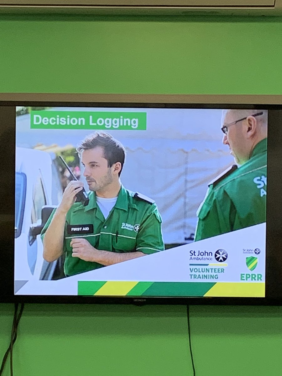 olliecrandon's tweet photo. This evening’s @stjohnambulance #CPD is the new #DecisionLogging course. #mySJAday https://t.co/AnnW7kyiPE