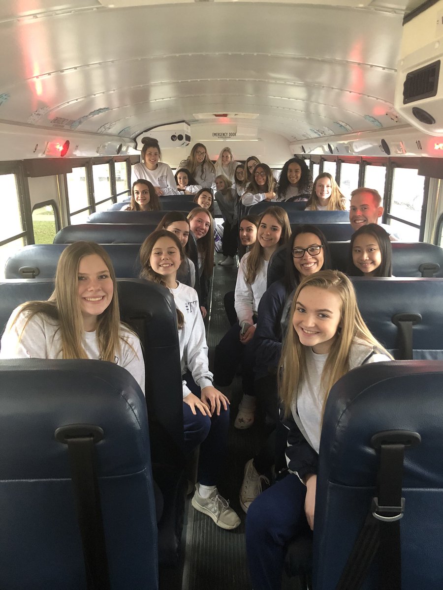 ForksAthletics's tweet photo. Our Cheer team just loaded the bus and is off to RIT for tomorrow’s New York State Cheer competition! Best of luck girls! @CheerForks https://t.co/8U1wh03QtG