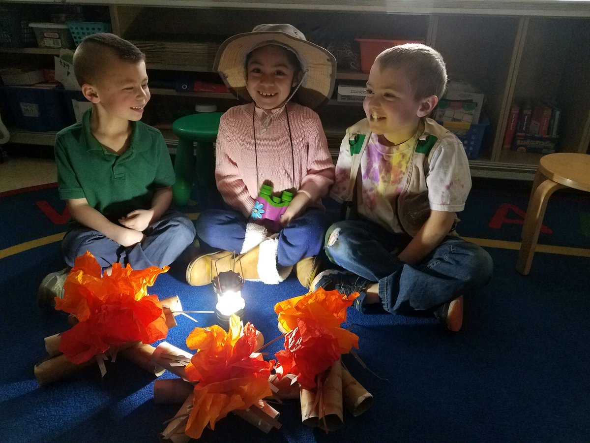 BayvillePrim's tweet photo. PARP Week comes to a close! "Camping Under the Stars"  Reading Dr. Seuss while making smores! https://t.co/fASQGsyK0T