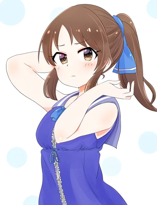 橘ありすちゃんのポニーテール。イラストはご自由にお使いください 