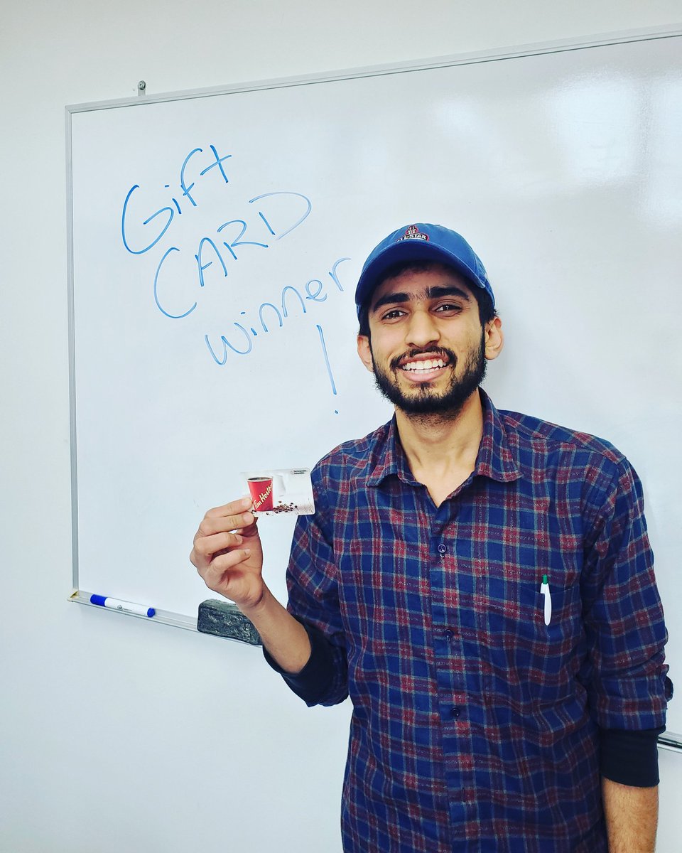DurhamCCRS's tweet photo. Congratulations to one of our giftcard winners! Enjoy some tim hortons on us! @durhamcollege #DCproud #DurhamCollege #OntarioTechU #giveaways https://t.co/hjOxYWEYhW
