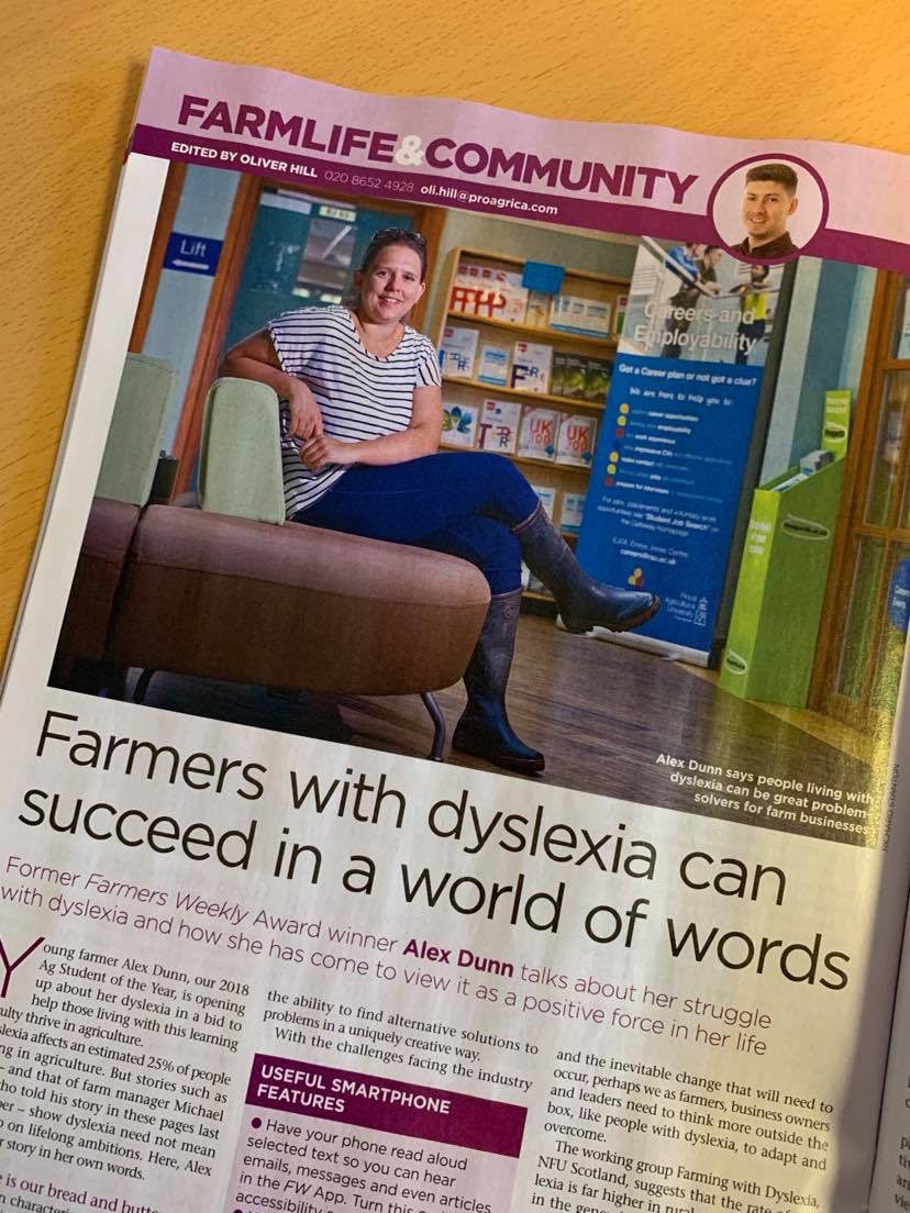 dunn97_alex's tweet photo. Thank you @FarmersWeekly for giving me the opportunity to write about this important topic for me and I’m sure many others within the farming industry. #farm365 #Dyslexia https://t.co/yy51VncHKj