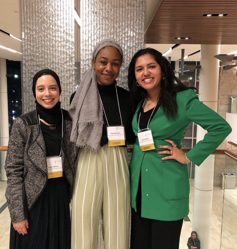 SRASocSci's tweet photo. Our very own Salsa Sarhan (SRA member) and Fawziyah Ali (AVP UA) are @YWCA_Hamilton WOMEN of distinction nominees!! #WODHamilton https://t.co/G8Qu7ifiqU