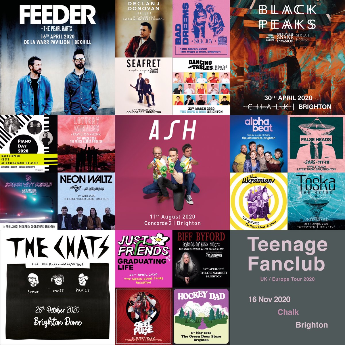 LoutPromotions's tweet photo. UPCOMING GIGS! 👀🔥😎
The Chats, Feeder, Teenage Fanclub, Black Peaks, Ash, Seafret, Steel Pulse, Toska, Hockey Dad &amp; so much more coming up in 2020!
Full listings 👉 https://t.co/xD7b3fSyku https://t.co/oy2KZfclhq