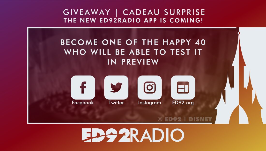 📢 our 🆕 ED92Radio App 📲 is almost ready to 🚀 

We are offering 10 🍀 followers the chance to have an sneak peek 👀 at our beta! To enter simply Like and RT this post. We will pick 10 winners on Sunday at 8pm 

Get a bonus chance to win at our website bit.ly/3cCDM1x