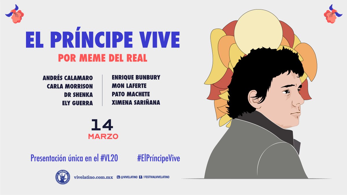 vivelatino's tweet photo. 😎 ¡Honor a quien honor merece! #VL20 tendrá en sus escenarios un sentido homenaje al Príncipe de la Canción. 🤩 Dirigido por @memetronic y con voces que son parte de la historia de Vive Latino, hará del 14 de marzo algo inolvidable.
#ElPríncipeVive
🎟️👉 https://t.co/0X3ydmQH5v https://t.co/tKcGSdfHDh