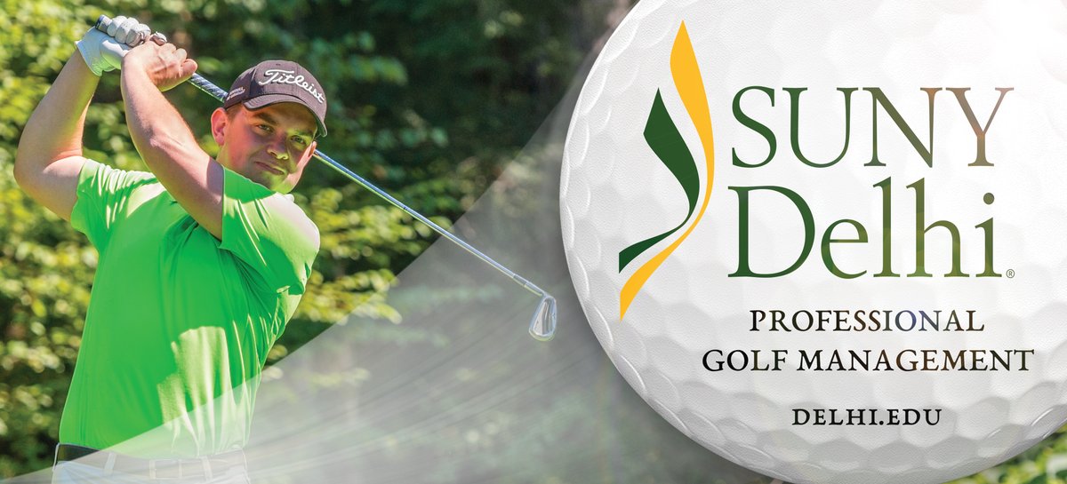 SUNYDelhi's tweet photo. If you're going to the @empiregolfexpo this weekend, make sure you stop by to see us and learn about the @sunydelhipgm program - the only #ProfessionalGolfManagement program in NY!
#SUNYDelhi #EmpireGolfExpo https://t.co/2MO4XKQbDr