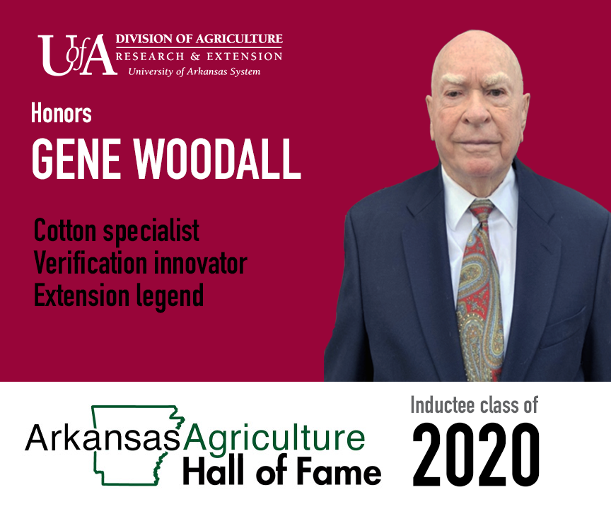 AginArk's tweet photo. Congratulations, @UAEX_edu #Cotton Specialist Gene Woodall, on your induction into #AAHOF2020! https://t.co/imujzRzBpA