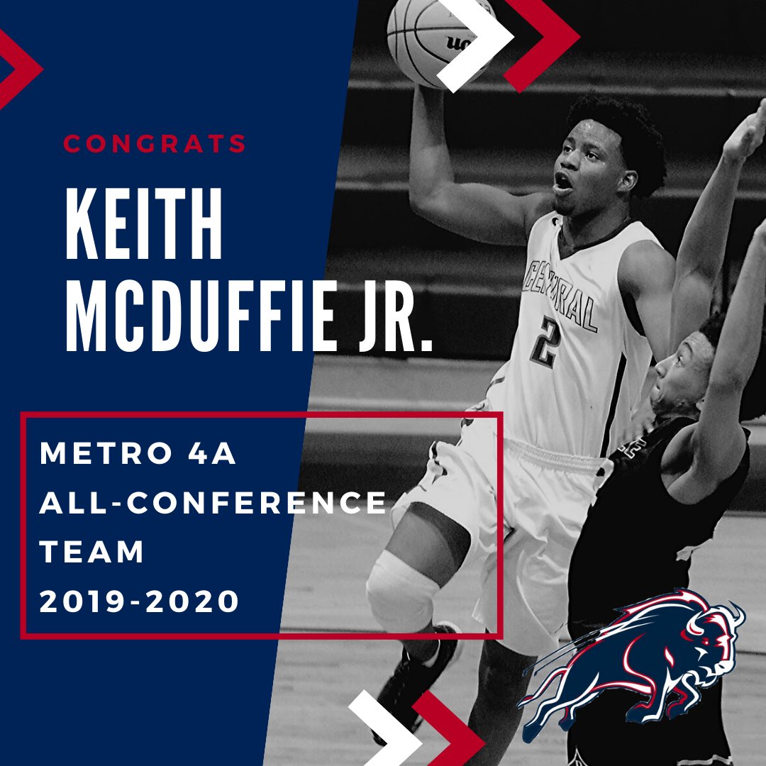 hpcbisonbball's tweet photo. The Bison’s lone All-Conference Team member for the 2019-20 season is Junior G @KeithMcDuffieJ1! Congratulations to him on a solid season! #bisonpride #yaherd #hornsup #allconferenceplayer #basketball https://t.co/Yy7NFoWchK