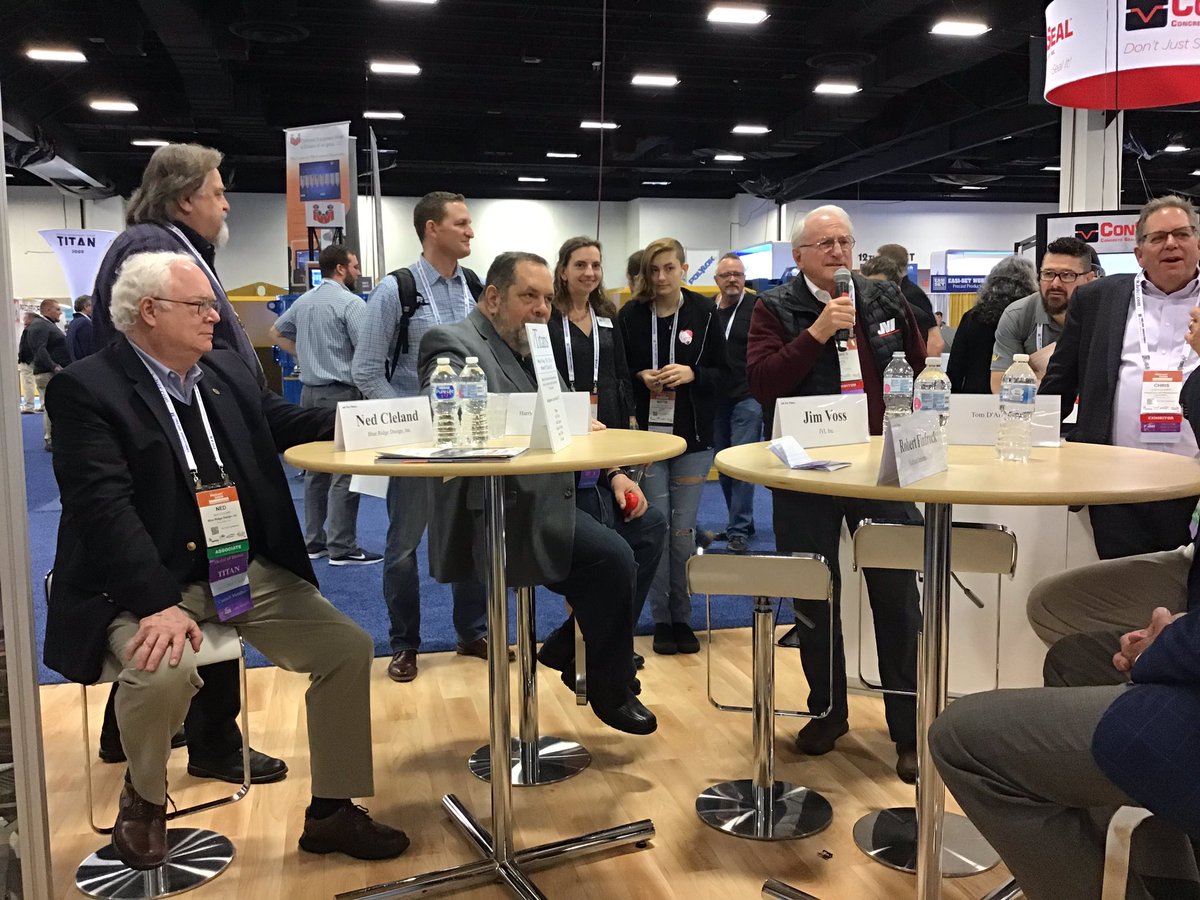 PCIprecast's tweet photo. Ask the Titans is in full swing at the PCI Booth #833 on The Precast Show floor! #PCIConvention #PrecastShow https://t.co/MwmGOswrrR