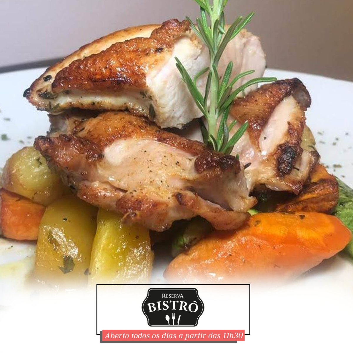 ReservaNiteroi's tweet photo. SEXTA-FEIRA IRRESISTÍVEL 

Que tal começar a sua sexta-feira com um prato delicioso?

Nosso Galeto é o prato certo para o seu dia, visite nosso Bistrô. 

Todos os dias a partir das 12h.

#vemproreserva #bistrô #reservaniteroi https://t.co/Xt8cR9hvRI
