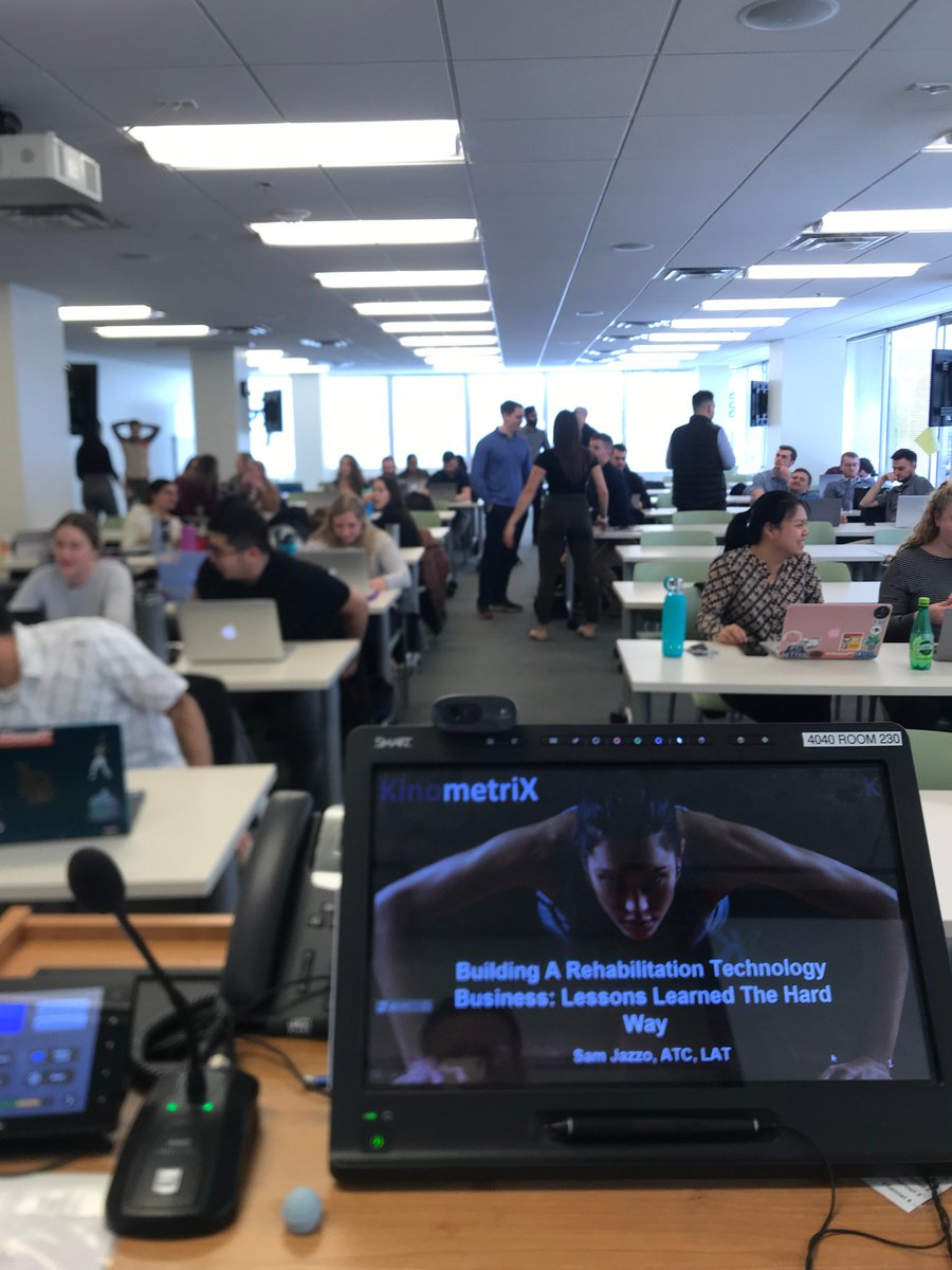SamJazzo's tweet photo. Another fun day guest lecturing to @MarymountPT about starting up a #rehabilitation #technology company! https://t.co/blUDsWB3Tg
